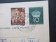 Liechtenstein 1953 / 54 GA P 37 Bild 04 Mit Zusatzfrankatur Freimarken Landarbeit 291 Stempel Vaduz Nach Mannheim Gesend - Interi Postali