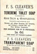 Delcampe - 3Cards  F.S. Cleaver's Terebene Soap For The Skin Manufactory Red Lion Str  Holborn London - Andere & Zonder Classificatie