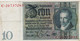 GERMANY 10 Reichsmark 1929 F-VF P-180a "free Shipiing Via Registered Air Mail. - 10 Reichsmark