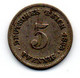 Allemagne - 5 Pfennig 1893 E TB+ - 5 Pfennig