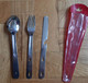 CUTLERY DINING SET FORK SPOON KNIFE CAMP CAMPING SET STAINLESS LUNCH EAT MEAL - Couteaux