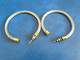 Boucles D'oreilles Anneaux Ouverts Cable Metal Blanc Diametre 4,5cm Poids 11g - Ohrringe