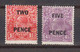 Australie 1930 Yvert 70 / 71 * Neufs Avec Charniere. TP De 1926 28 Surcharges Two  Five Pence. - Sonstige & Ohne Zuordnung