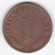 1 Reichspfennig 1939 A BERLIN. Bronze - 1 Reichspfennig