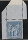 France N° 90a Bleu Sur Bleu Sans Charnière** Mais Avec Deux  Plis - 1898-1900 Sage (Type III)