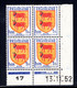 YT-N°: 901 - Blason De BÉARN, Coin Daté Du 13.11.1952, Galvano A De A+B, 6e Tirage, NSC/**/MNH - 1950-1959