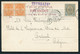 1905 Denmark Copenhagen Gammel Strand Postcard - Hotel Brussels Belgium. Mixed Bi-Colour, Coat Of Arms Franking - Cartas & Documentos