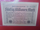 Reichsbanknote 50 MILLIONEN Mark 1923 Circuler - 50 Mio. Mark