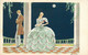 Signature Illisible   , Style Art Nouveau , Femme Robe A Crinoline , * 322 00 - Other & Unclassified