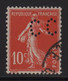 Perforation CC 36 - Credit Commercial De France - 10c Type Semeuse - Indice 2 - Other & Unclassified