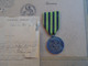 Delcampe - Diplome + Medaille Gros Module Commemorative De La Guerre De 1870 Garde Nationale Mobile De La Creuse - Voor 1871