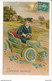 Carte  Gaufrée / Relief De Bonne Année ( Enfant / Voiture / Tacot / Myosotis ) - New Year