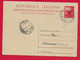 CARTOLINA POSTALE CON RISPOSTA PAGATA VG ITALIA - Democratica 20 + 20 £ Fiaccola - 1947 CP137 Unificato - 10 X 15 - 1952 - Entiers Postaux