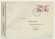 N° 739 SEUL LETTRE SAINT LOUIS 4.6.1945 HAUT RHIN POUR BALE SUISSE + CENSURE TARIF FRONTALIER RARE - 1921-1960: Moderne