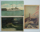 LOT 5 WAR SHIPS , OLD POSTCARDS - Guerre