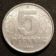 RDA - ALLEMAGNE - GERMANY - 5 PFENNIG 1975 A - KM 9.1 - 5 Pfennig