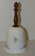 Delcampe - ANCIENNE CLOCHE De TABLE En PORCELAINE  BAREUTHER BAVARIA MANCHE BOIS COLLECTION DECO VITRINE XXe - Bells