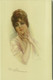 BOMPARD SIGNED 1910s POSTCARD - GLAMOUR WOMAN - 955-1 (BG1327) - Bompard, S.