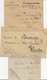 6 LETTRES FRANCHISE MILITAIRE  TUNISIE -ALGERIE-1915-18- DIFFERENTES OBLTERATIONS REGIMENTS - - Timbres De Franchise Militaire