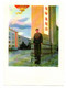 Illustration Couleur Chinoise Ou Autre Pays Asiatique Représentant Un Soldat En Faction - Format : 18x13 Cm - Chinese Paper Cut