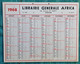 Grand Calendrier De Bureau 1968 Librairie Générale Africa Dakar Sénégal - Grand Format : 1961-70