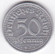 République De Weimar 50 Pfennig 1921 F STUTGART , En Aluminium - 50 Rentenpfennig & 50 Reichspfennig