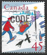 Canada 1996. Scott #1627a Single (U) Christmas, Children On Snowshoes, Sled - Francobolli (singoli)