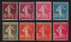 N°189/196, Semeuse 1924, Série Complète, Neufs ** Sans Charnière - TB - Unused Stamps