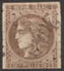 N°47, 30c Brun Oblitéré GC 2660 - 1870 Ausgabe Bordeaux