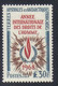 T.A.A.F Timbre Année Internationale Des Droits De L' Homme     30 F. Bleu Sépia Et Rouge  N° 27** Neuf - Nuovi