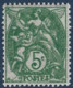 France Type Blanc N°111 Type IA, 5c* Double Impression RR Signé Calves - 1900-29 Blanc