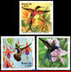 Ref. BR-2583-85 BRAZIL 1996 BIRDS, HUMMINGBIRDS AND FLOWERS,, MI# 2700-02, SET MNH 3V Sc# 2583-2585 - Hummingbirds
