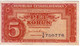 Billet De Banque Tchécoslovaquie 5 Koruna 1945 Comme Neuf #59 - Cecoslovacchia