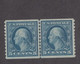 Sc#458, 5c Washington Line Pair Coil, 1916 US Stamp Issue - Unused Stamps