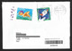 LUXEMBOURG COVER WITH SWIMMING , AND LETTER RECENT STAMPS SENT TO PERU - Gebraucht