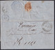 1863. BUENOS AIRES A MADRID. FECHADOR OCTOGONAL CONFEDERACIÓN. MARCA ADMIN. DE CAMBIO. SIN SELLOS. INTERESANTE. - Buenos Aires (1858-1864)