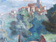 Delcampe - André BALOUZET DE TIGNY(1896-1968) "Village Perché" Gouache Sur Papier Encadrée Sous Verrre - Gouaches