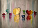 Toile Peinture Abstraite Originale "La Régate Des Coeurs" Signée Schuler, Artiste Cotée. (Amour, Coeur, Voiliers, Eau, ) - Acrylic Resins