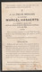 ABL, Marcel Hasaerts , Né à Genval Le 7 Janvier 1893 Mort Sur Champ De Bataille à Warnant Le 24août 1914 - Todesanzeige