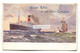 Allan Line - To And From Canada - Passenger Liner - 1912 Advertising Postcard, Paquebot Posted At Sea Postmark - Dampfer