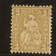 SUIZA YVERT  42A * Mh  2 Cts. Brun Rojo  1867/1878   NL722 - Neufs