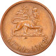 Monnaie, Éthiopie, Haile Selassie I, 5 Cents, Amist Santeem, 1944, TTB, Cuivre - Ethiopie