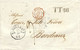 1863- Letter From Copenhagen To Bordeaux ( France )  " T-T 36  " +  Red TOUR-T 3 FORBACH 3 - Transit Hamburg - Lettres & Documents