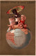 Delcampe - LIEBIG / TRES RARE SERIE COMPLETE / MAPPEMONDE / FOND OR  /  SANGUINETTI 141 - Liebig