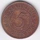 Ile Maurice , 5 Cents 1967 , Elizabeth II, KM# 34 - Mauritius