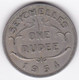 Seychelles 1 Rupee 1954 . Elizabeth II . KM# 13 - Seychellen