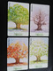 NETHERLANDS  CHIPCARD SERIE  KASTANJEHOF/TREES /4 SEASONS    NO;CKD 040.1 / 040.4  MINT CARD    ** 5430** - Sin Clasificación