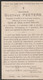 ABL , Peeters Né à Vilvorde 1886 Décédé à Hülseberg( Allemagne ) 1918 , Artillerie De Forteresse - Obituary Notices