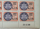 FISCAUX MONACO SERIE UNIFIEE  Feuille 50 Timbres (**) Du N°86 0F15  Orange Et Violet  Coin Daté 23 12 88 C0TE 250€ - Fiscale Zegels