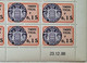 FISCAUX MONACO SERIE UNIFIEE  Feuille 50 Timbres (**) Du N°86 0F15  Orange Et Violet  Coin Daté 23 12 88 C0TE 250€ - Fiscaux